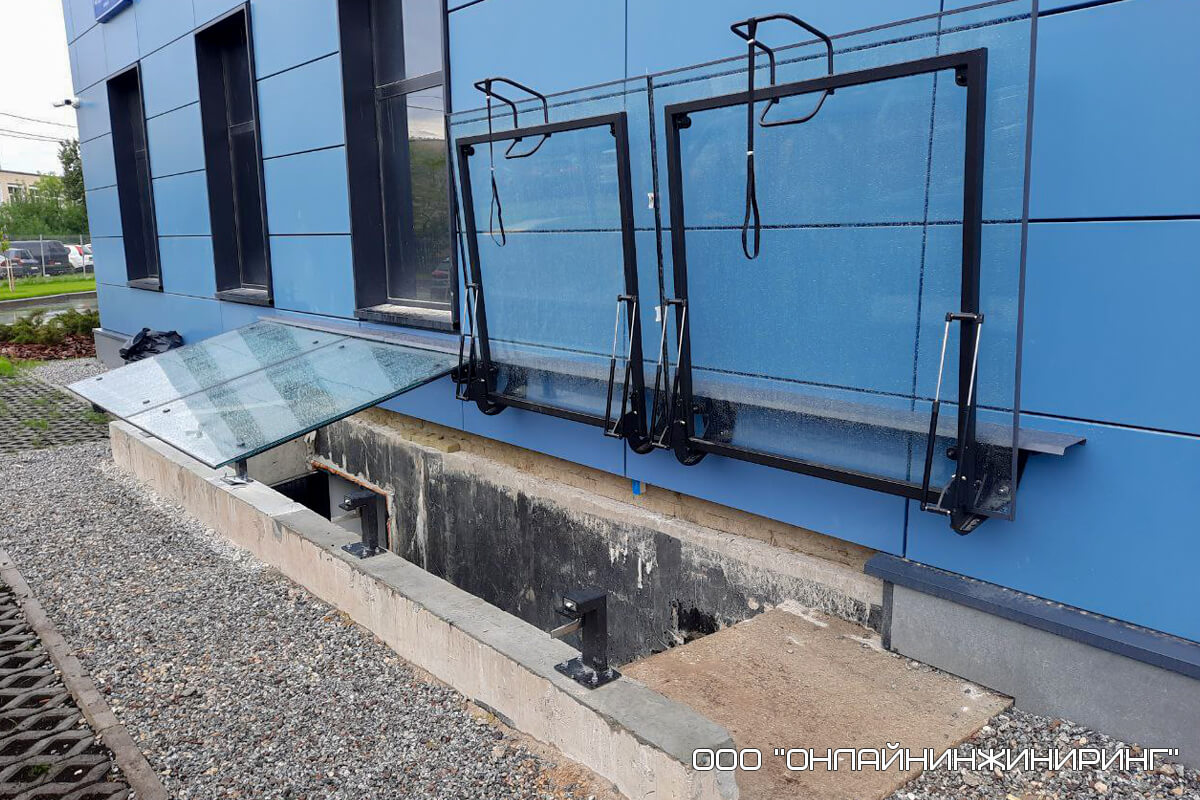 Откидные козырьки со стеклом