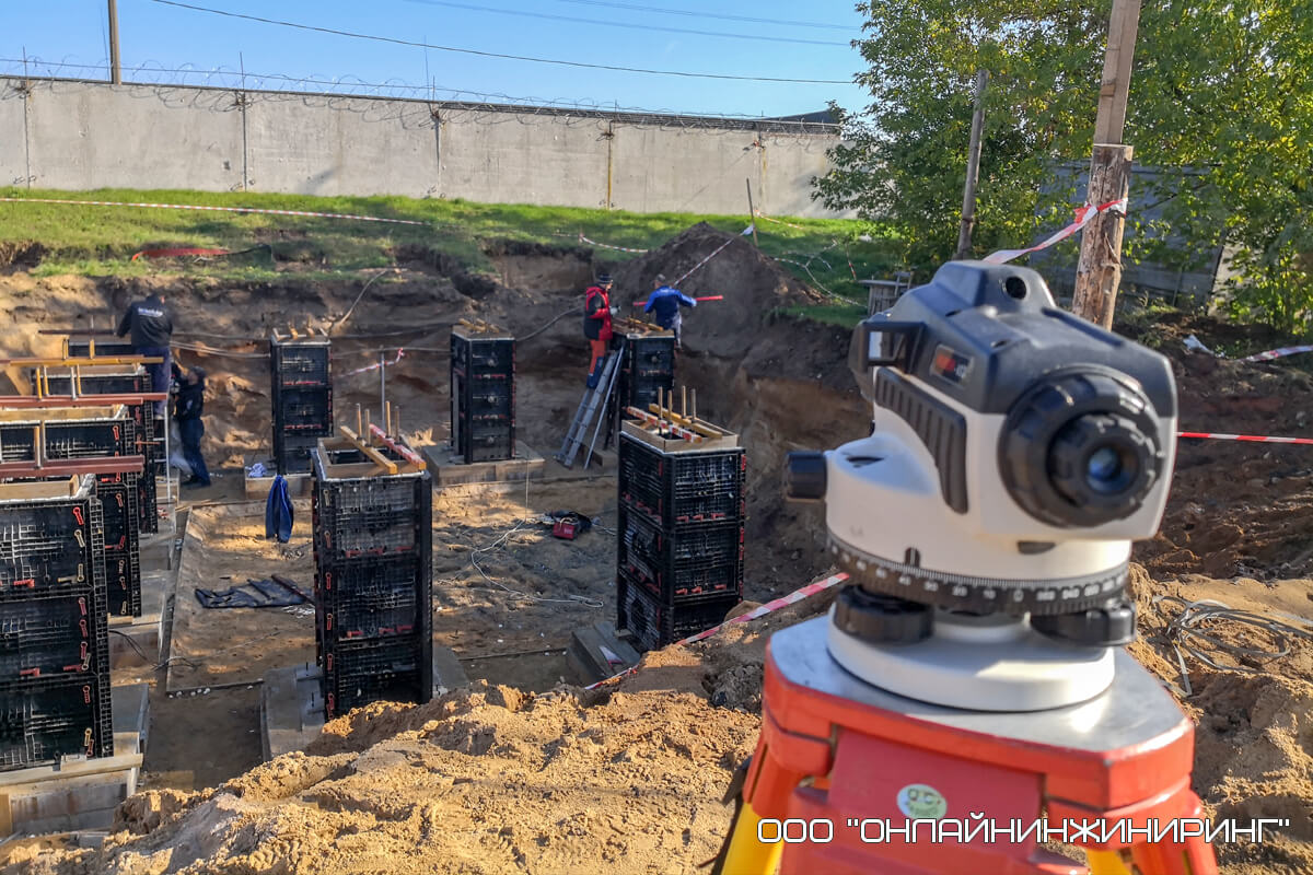 Контроль фундаментных отметок